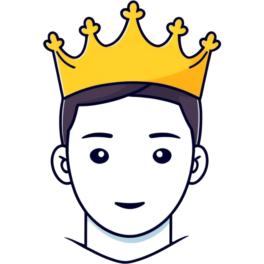 Wearing a crown emoji