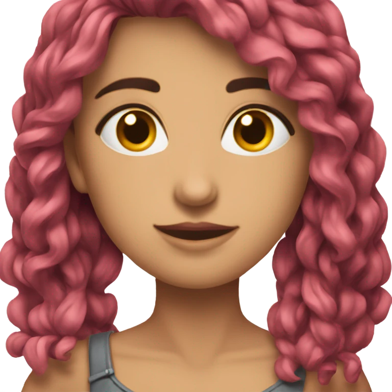 endişeli kırmızı kadın emoji