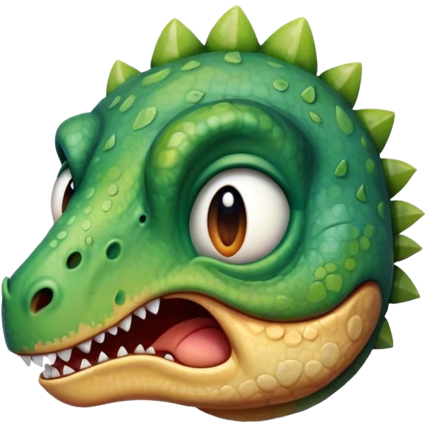 face of a dinosaur crying emoji