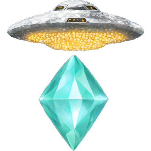 UFO made out of diamonds  emoji
