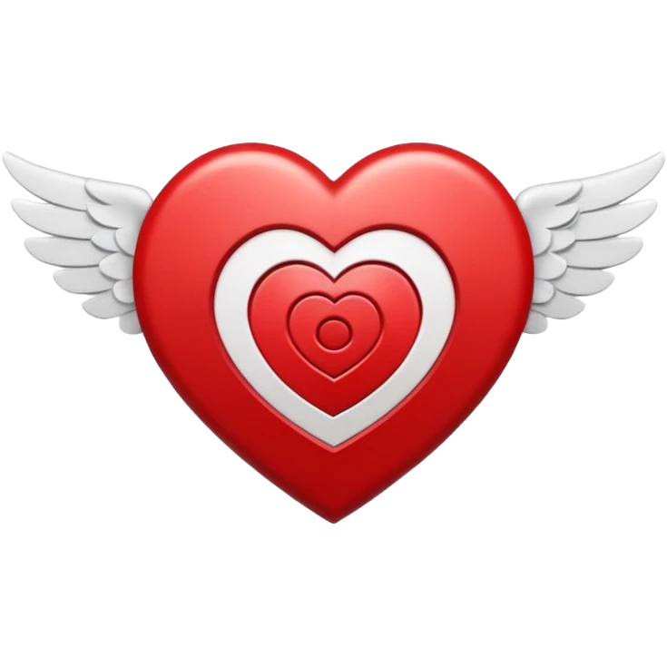 Flying heart target emoji