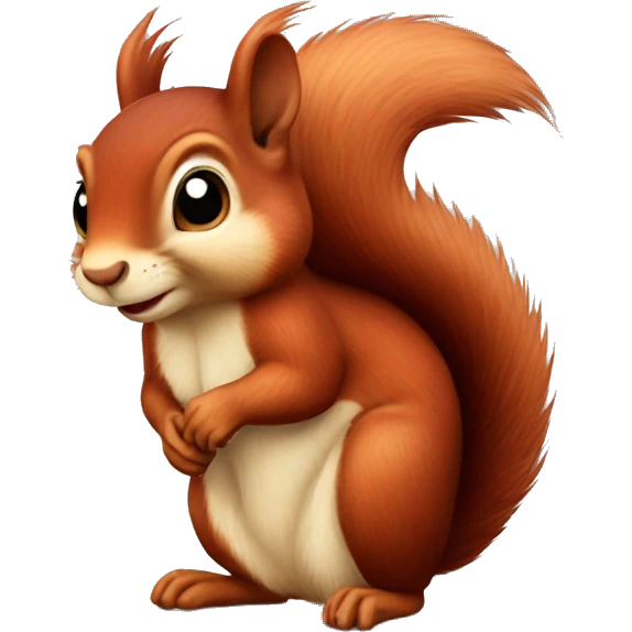 red squirrel no smile emoji