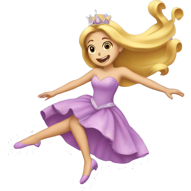 Princess falling over emoji