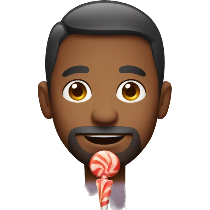 Man holding lollipop emoji