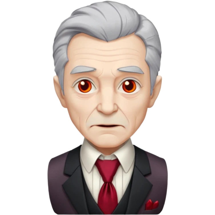  {
      "type": "human",
      "look": "old vampire lord, gray hair, formal vest, crimson tie",
      "description": "an old vampire lord with gray hair wearing a formal vest and crimson tie"
    } emoji