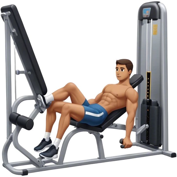 guy leg-extension machine gym emoji