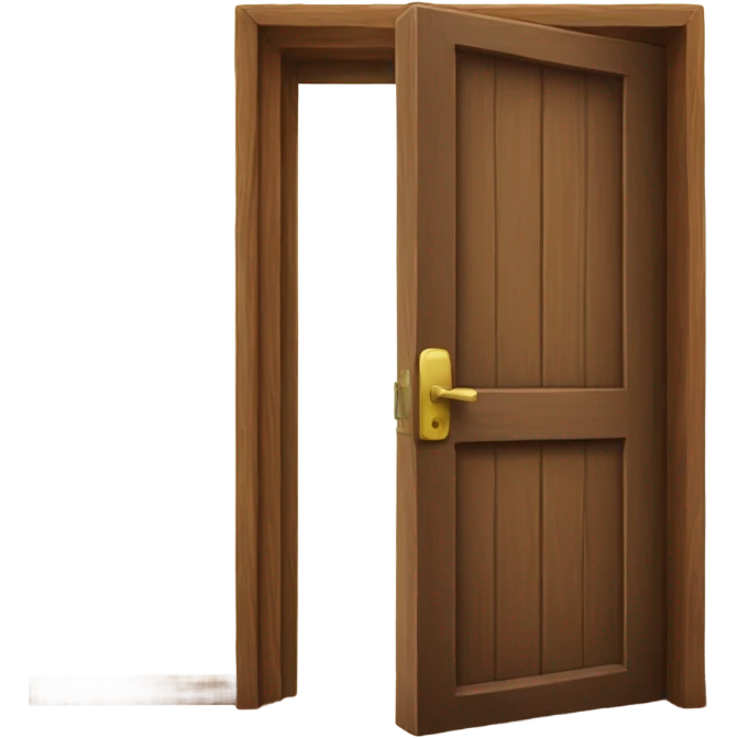 wooden door opened emoji