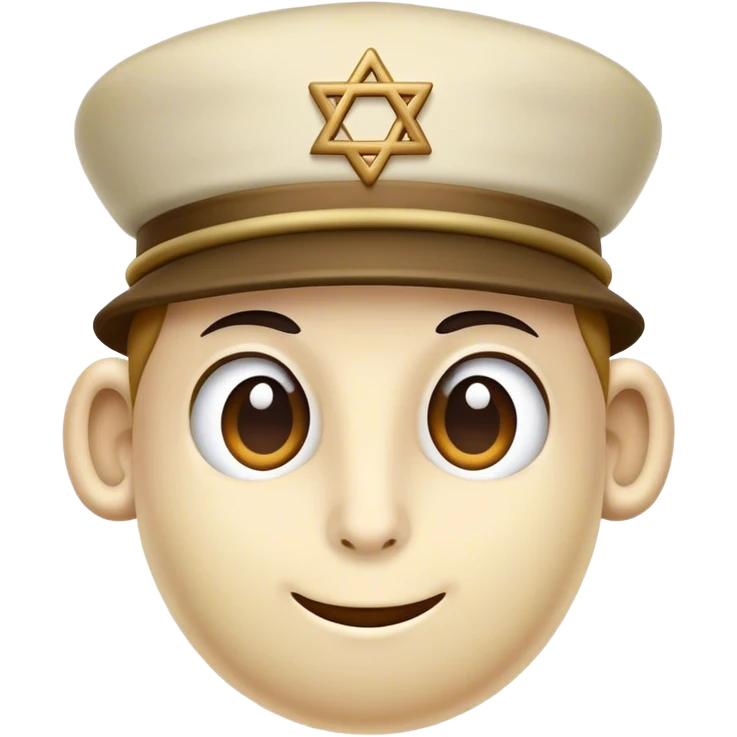 a cashew nut wearing a Jewish yamaka hat emoji
