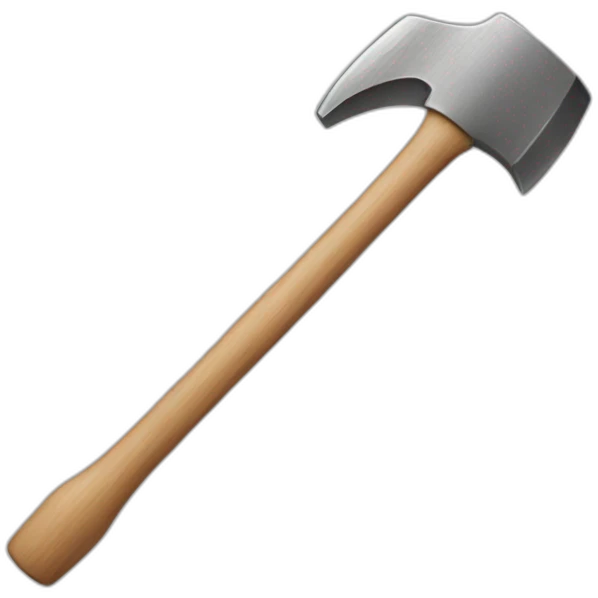 laughing while holding a hammer emoji