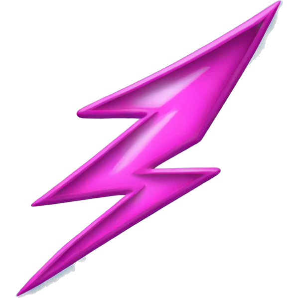 fuchsia and ice blue lightning emoji