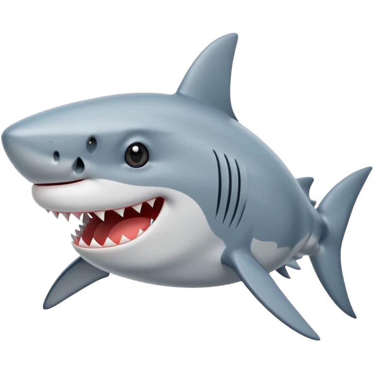 Shark winking blowing a kiss emoji