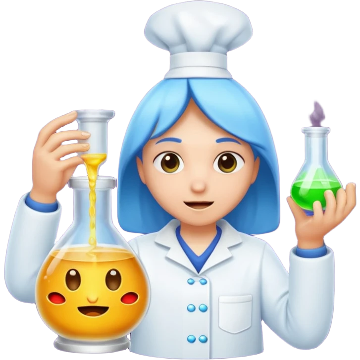 mystic lab character tasting potion from fingertip emoji