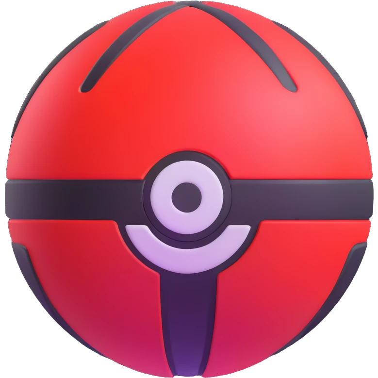 Mega Pokémon ball glowing emoji