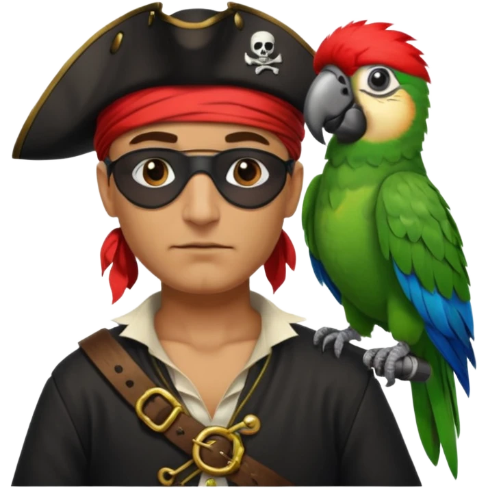 pirate and parrot emoji
