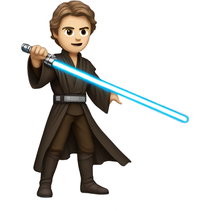 Anakin Skywalker holding lightsaber emoji