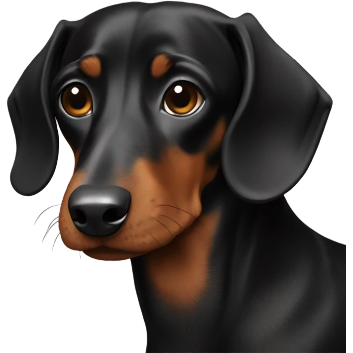 black and brown dachshund emoji