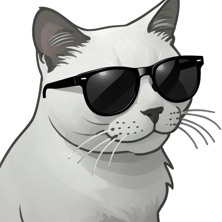 Cat with sunglasses emoji