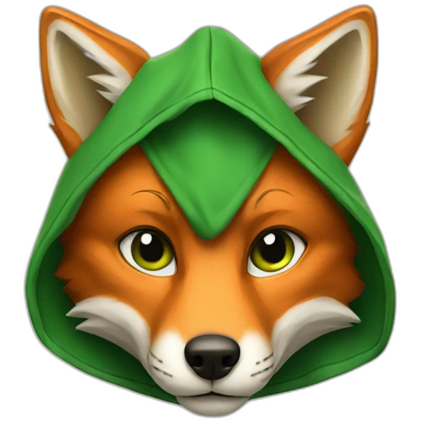 fox with green hoodie emoji