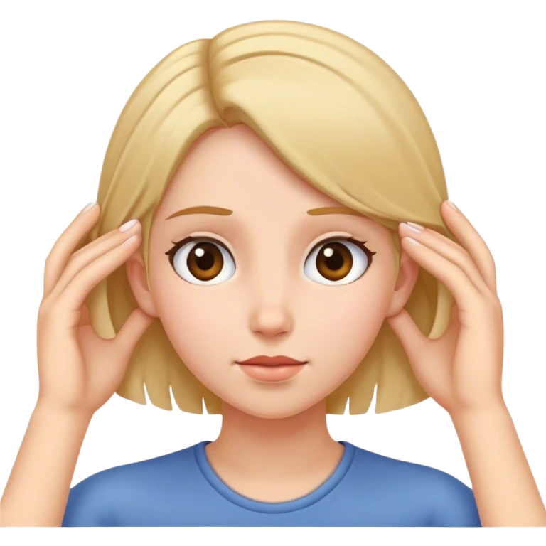 Girl tucking her hair behind her ese emoji