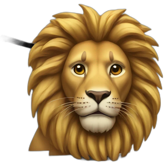 León con macbook emoji