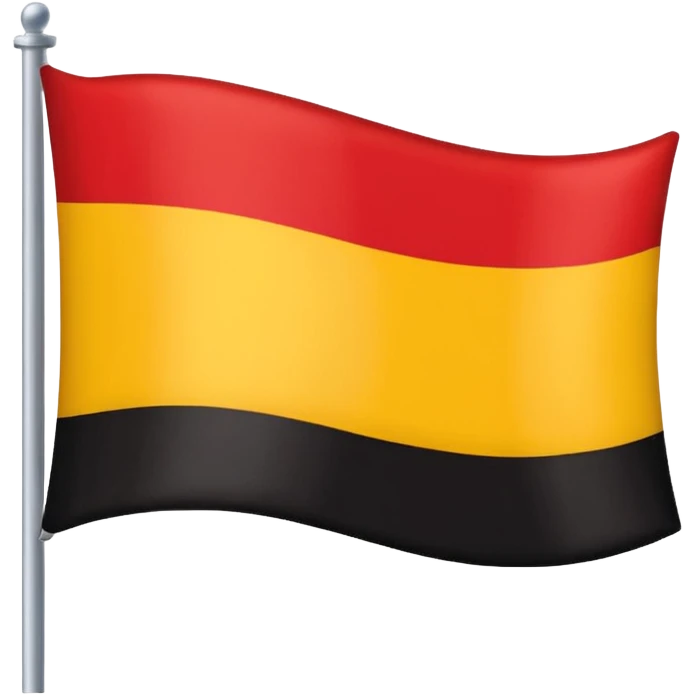 Bandera con colores, rojo, amarillo y negro, inspirada en Alemania emoji