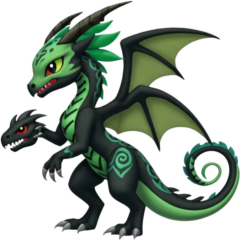 Meloetta-Venom-Stitch-Zekrom-Salandit-fusion, full body, tribal markings  emoji