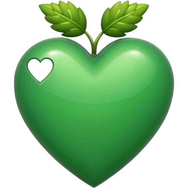 Quiero un corazón color verde pino emoji