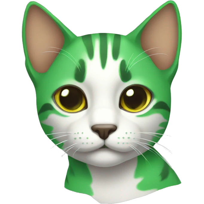 Gato verde emoji