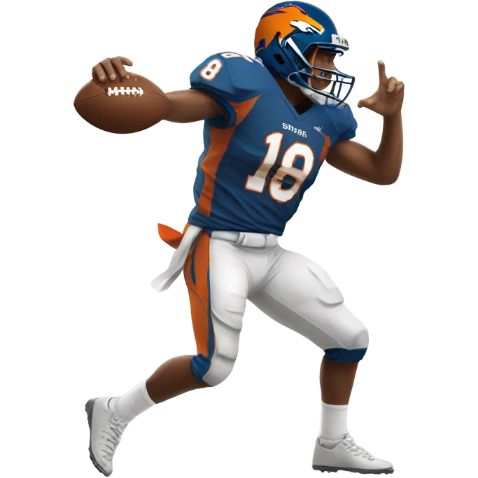 Bronco throwing football emoji