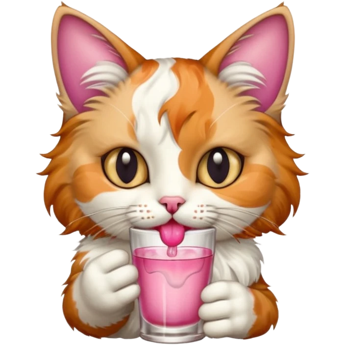 cat drinking mucha emoji