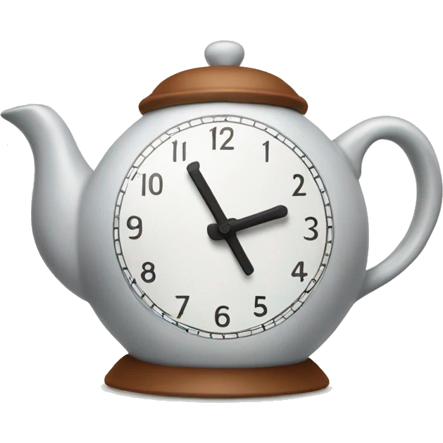 A teapot clock emoji