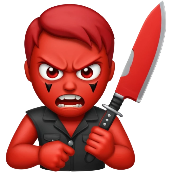 Emoji mit Messer böse emoji
