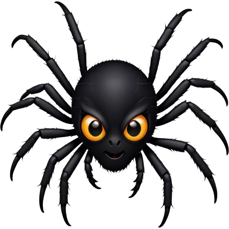 Black spider goth emoji