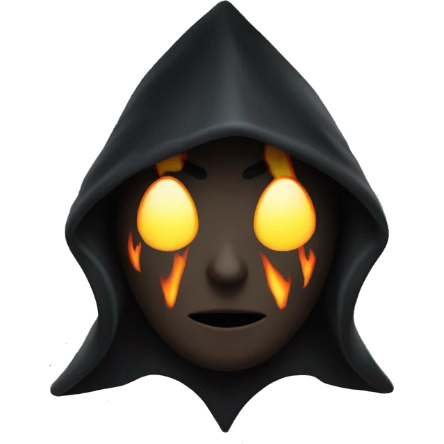 Cloaked figure with Black Flames around it emoji