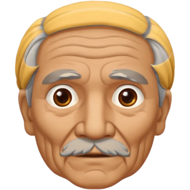 cabeza de señor mexicano, viejo y emoji