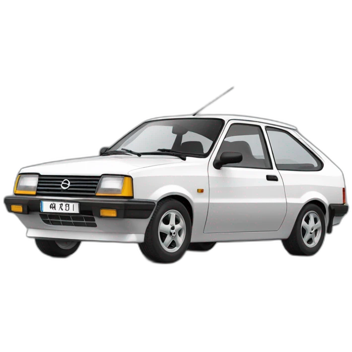 opel kadett 1992 white reallistic emoji