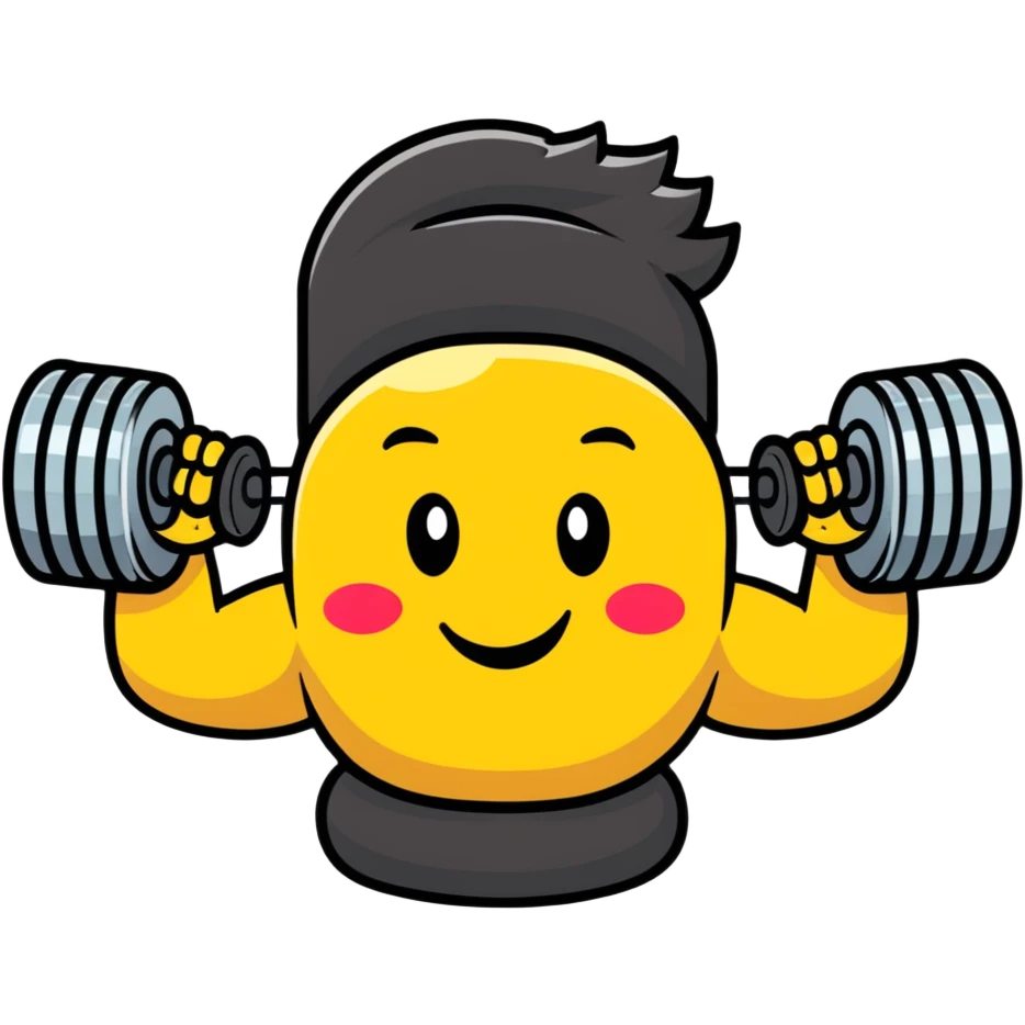Emoji sorrindo com halter  emoji
