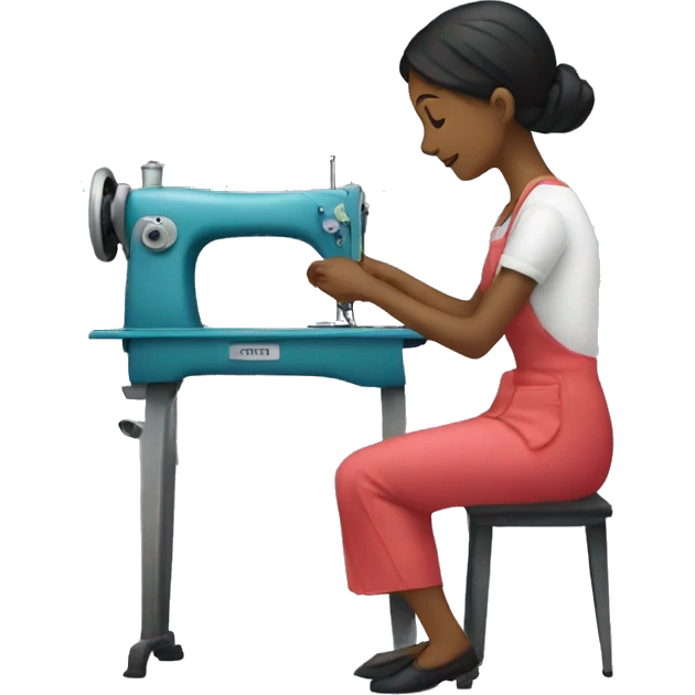 garment worker sewing machine emoji