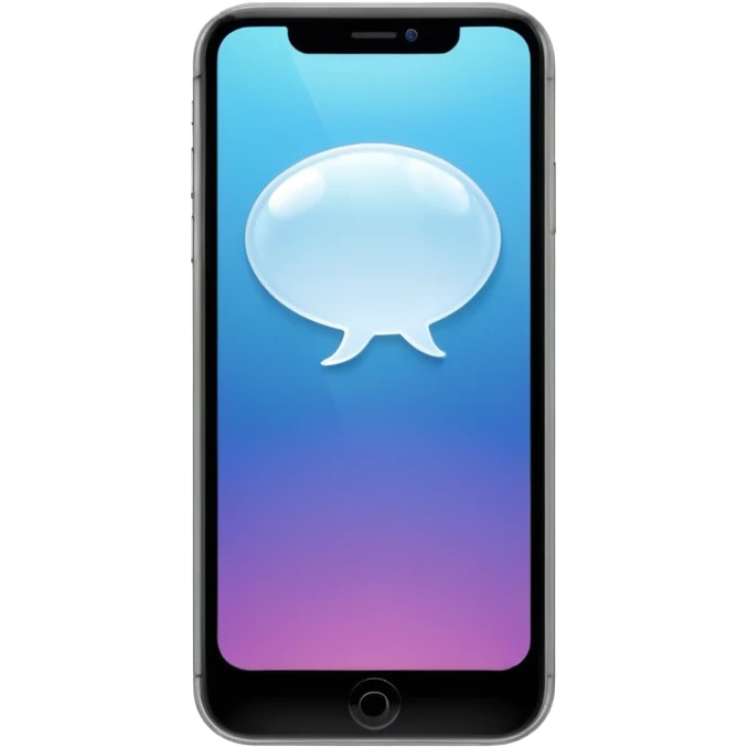 an newiphone where we can see bubble speech on the screen emoji
