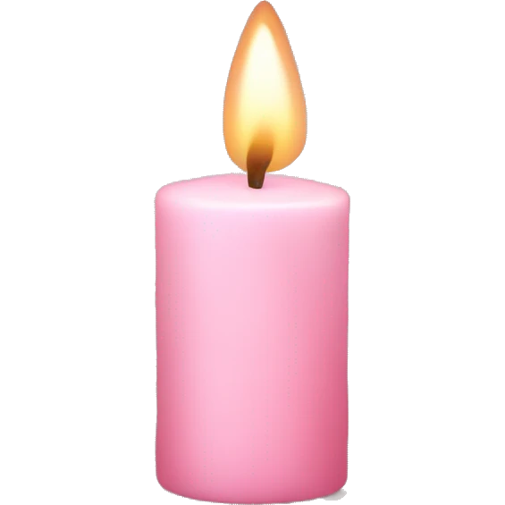 Light pink candle emoji