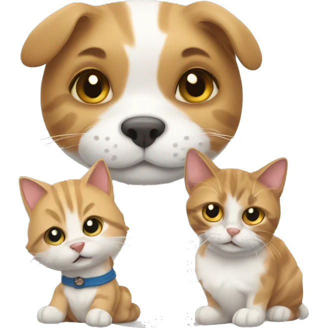 Cat with dog emoji