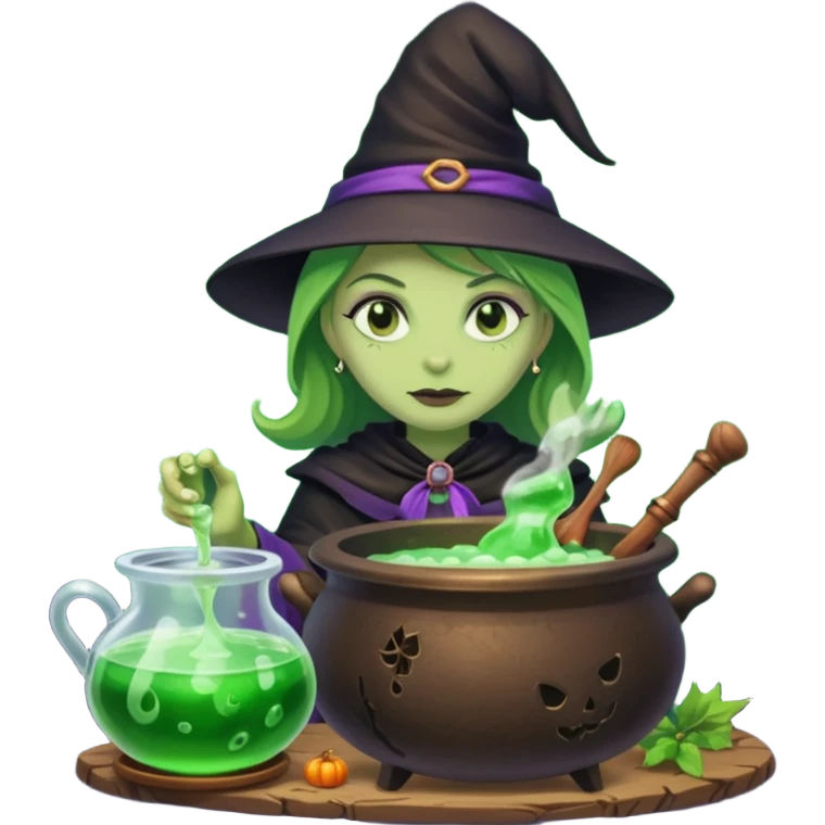 green witch cooking potion emoji