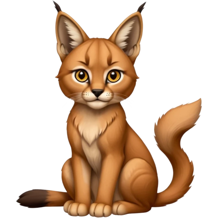 un Lynx Caracal Réaliste assis emoji