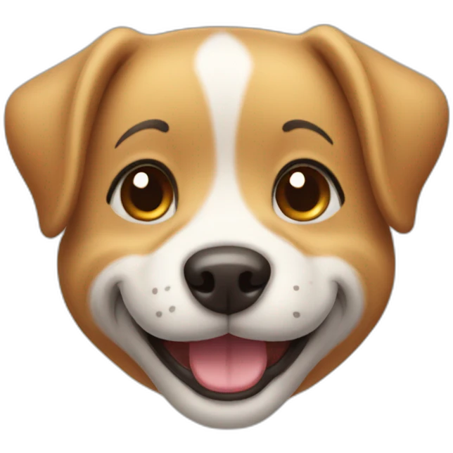 Dog with a cute smile emoji
