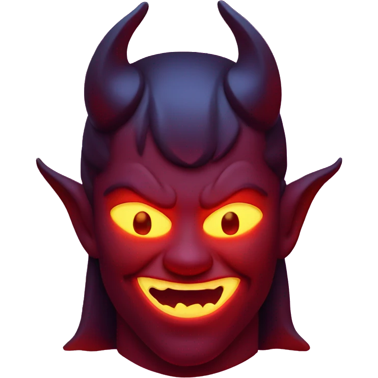 Devil in neon emoji