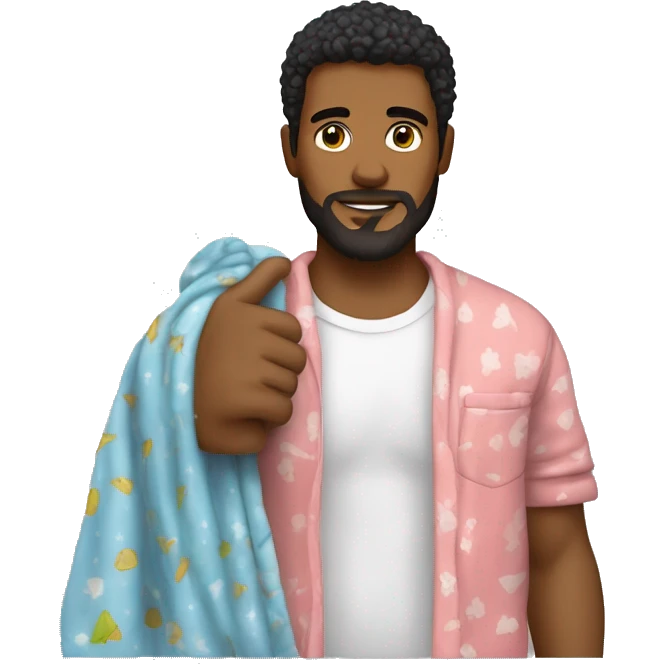 homem com pijama dde tubarão emoji
