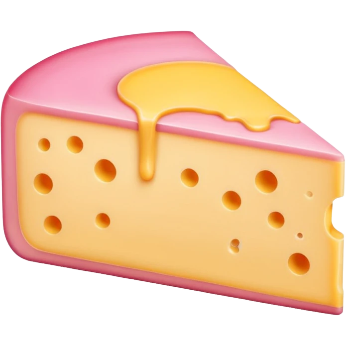 pink thin round slice of american cheese emoji