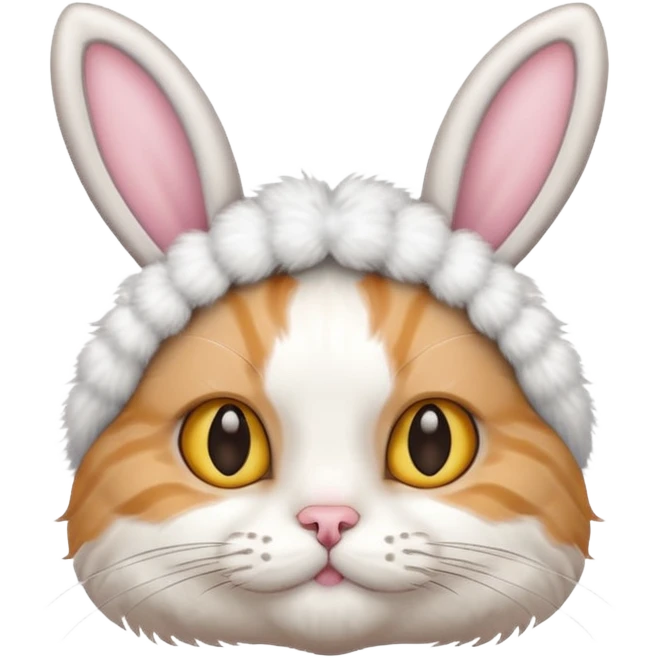cat with bunny emoji
