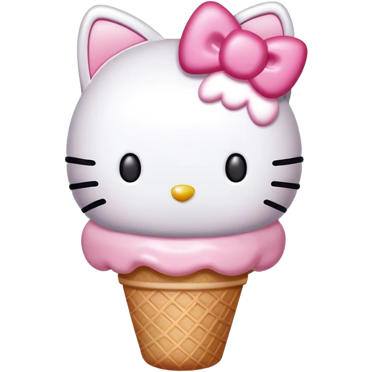 Ice cream hello kitty emoji