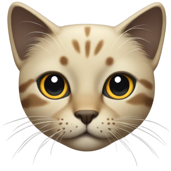 black toitose cat with blonde specks emoji